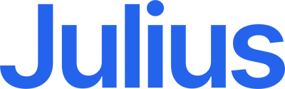 julius wordmark standard blue