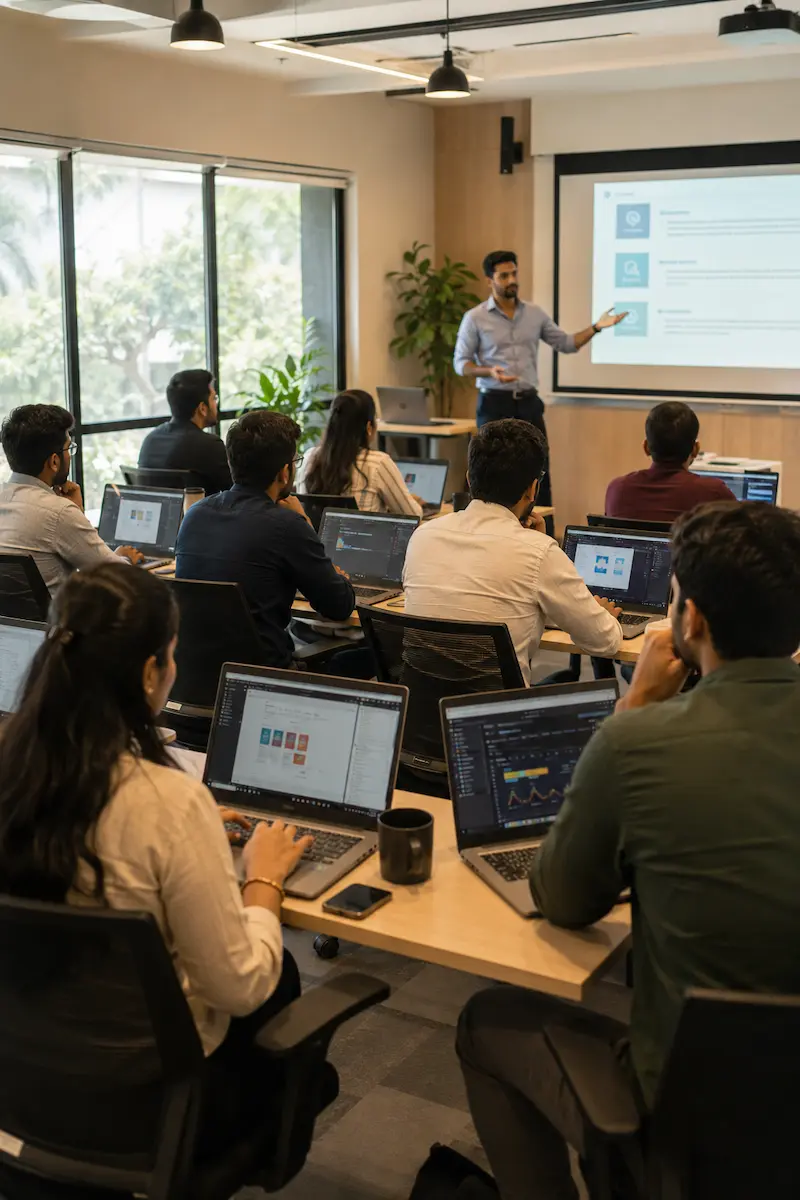 A live BlueTick class for working professionals